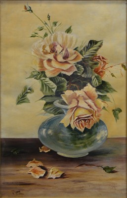 Lot 297 - F Tedds, pair of still lifes of flowers.