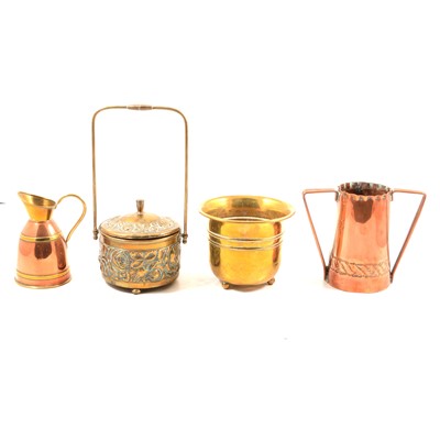 Lot 150A - Collection of copper, brass and silver-plated wares.