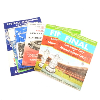 Lot 166 - Nine F.A. Cup football programmes and other memorabilia