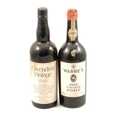 Lot 225 - Cavendish 1949 Vintage vin de liqueur (port-style), and 1966 Warre's vinatge