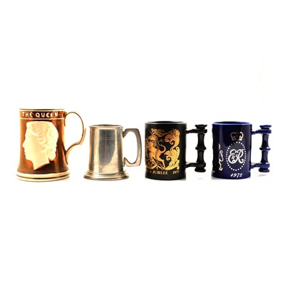 Lot 66 - One box of Royal commemorative mugs and tankards, mainly Queen Elizabeth II and Queen Mother