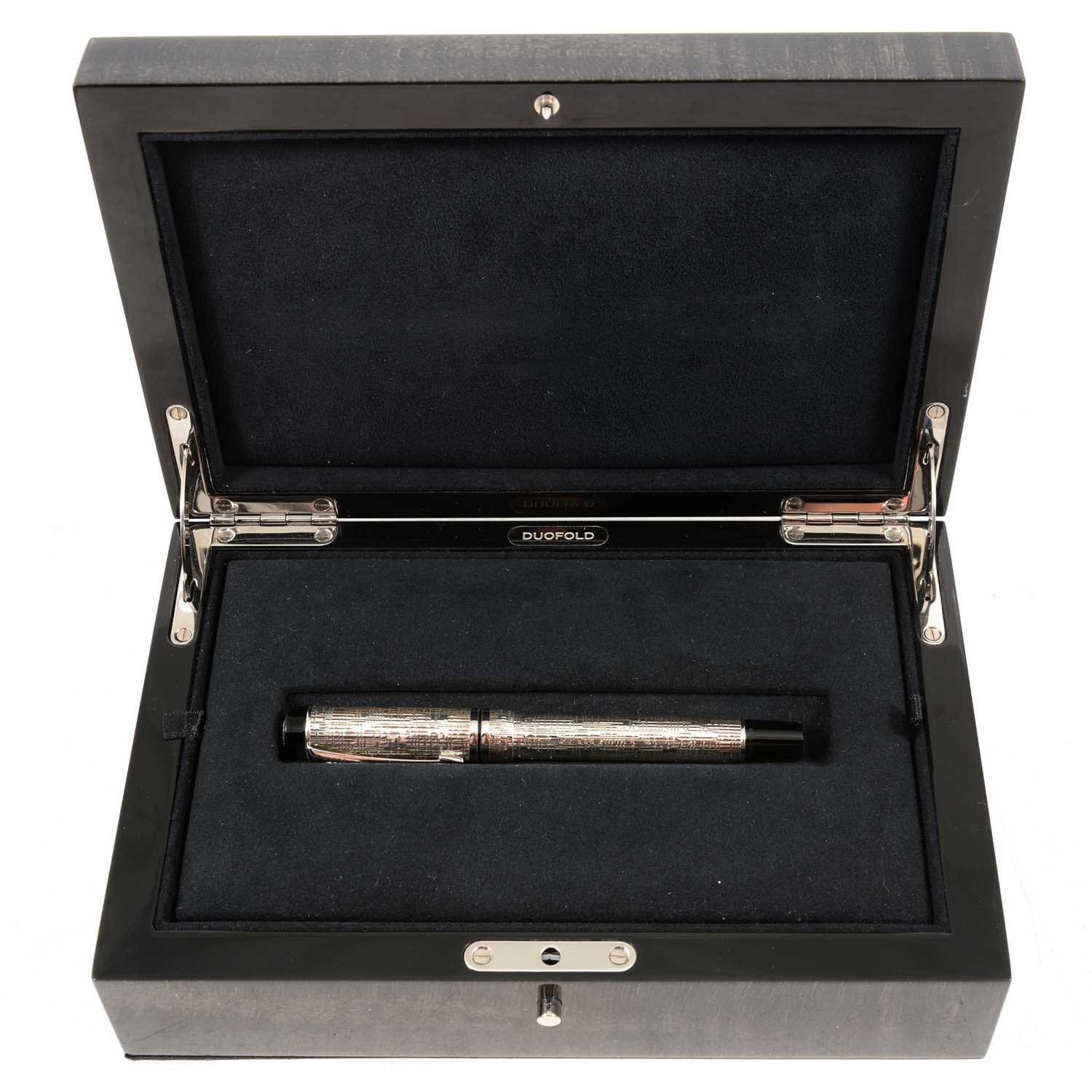 Lot 370 - Parker - a Duofold Silver Fountain Pen.