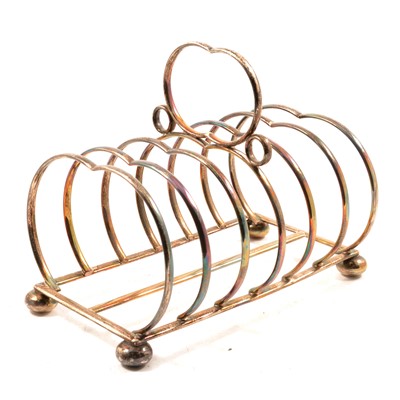 Lot 268 - SIiver six-section toast rack