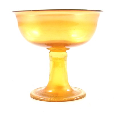 Lot 510 - Louis Comfort Tiffany, a Favrille glass pedestal cup