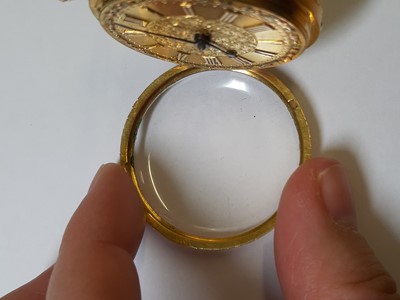 Lot 289 - A small 18 carat gold open face pocket watch.
