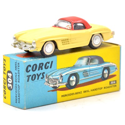 Lot 133 - Corgi Toys model 304 Mercedes-Benz 300SL Hardtop Roadster