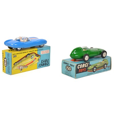 Lot 140 - Corgi Toys models, two including 151A Lotus and 150 Vanwall