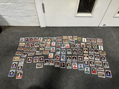 Lot 215 - Collection of 1978 Panini football cards, trade cards, stamps, coins.