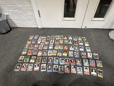 Lot 215 - Collection of 1978 Panini football cards, trade cards, stamps, coins.