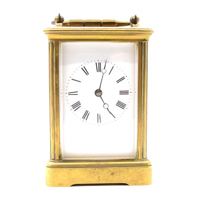 Lot 108 - Brass carriage clock