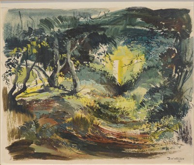 Lot 271 - David W Weston, Woodland scene