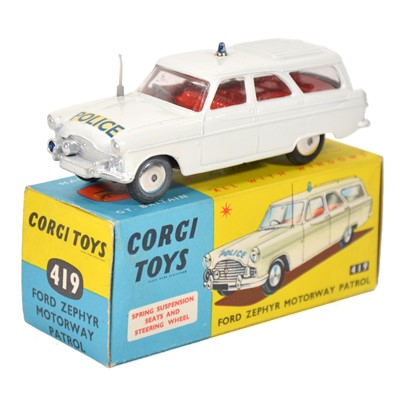 Lot 135 - Corgi Toys die-cast vehicle, model 419 Ford Zephyr motorway patrol, boxed