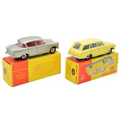 Lot 14 - Dinky Toys models, two including 141 Vauxhall Victor Estate car; 145 Singer Vogue, both boxed.