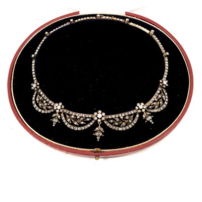 Lot 192A - A Victorian diamond necklace.