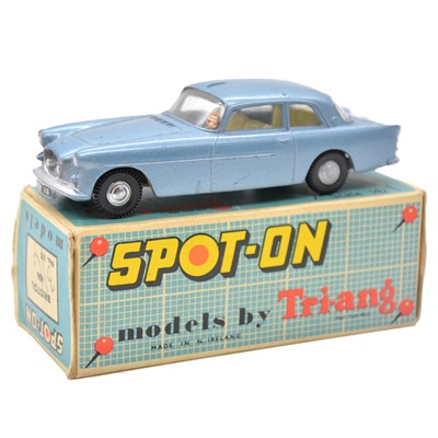 Lot 83 - Tri-ang Spot-on Toy model, 115 Bristol 406, grey/blue body, cream seats, boxed.