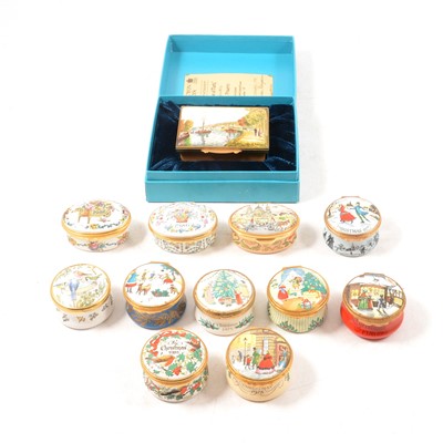 Lot 45 - Collection of Halcyon Days enamelled boxes
