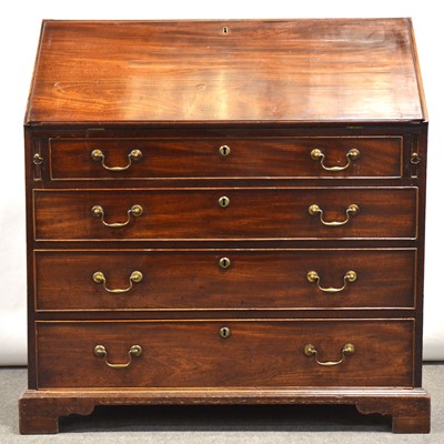 Lot 364 - George III mahogany bureau