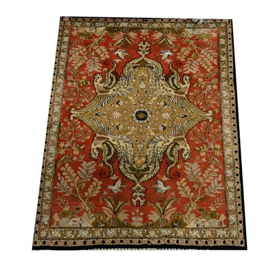 Lot 486 - Ghom silk rug