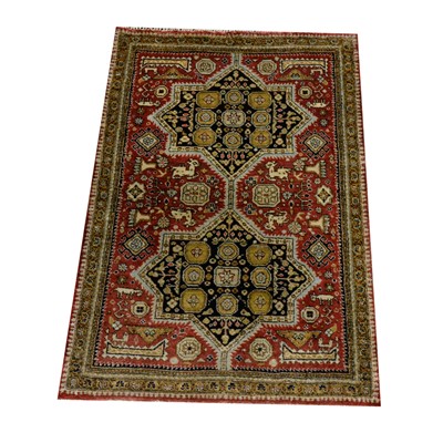 Lot 485 - Ghom silk rug