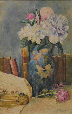 Lot 292 - Annie Pyne, Still life with flowers in a vase