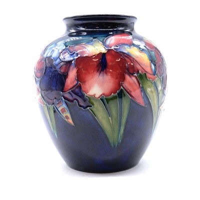 Lot 42 - Moorcroft Pottery, an 'Orchid' design vase, circa 1960