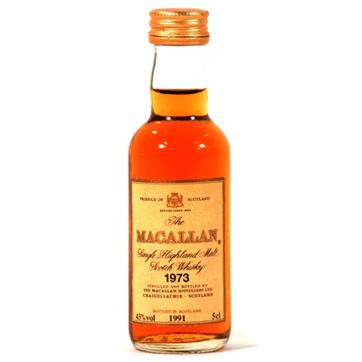 Lot 103 - Macallan 1973, single Speyside malt whisky miniature