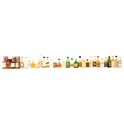 Lot 282 - Collection of assorted world whisky miniatures