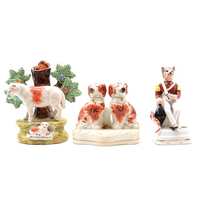 Lot 54 - Collection of Staffordshire animal models