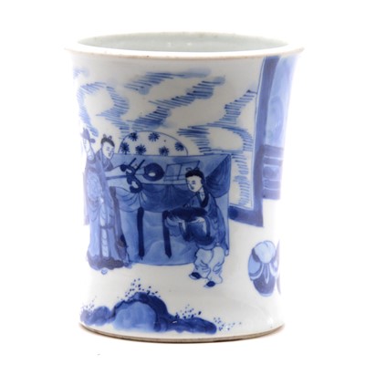 Lot 59 - Chinese blue and white porcelain brush pot