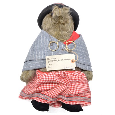 Lot 273 - Gabrielle Design, Aunt Lucy teddy bear, from Paddington, with original label, signed by Michael Bond