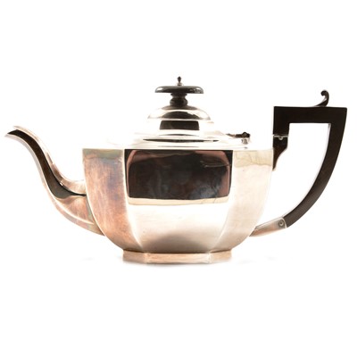 Lot 338 - Silver teapot