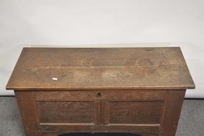 Lot 479 - Joined oak small coffer