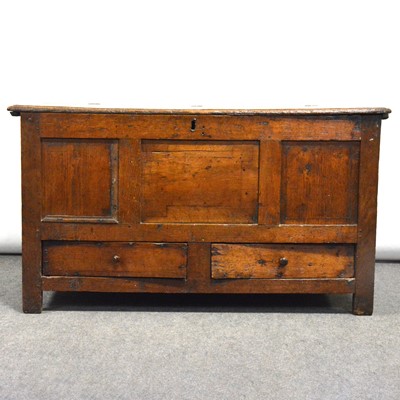 Lot 477 - George III oak mule chest