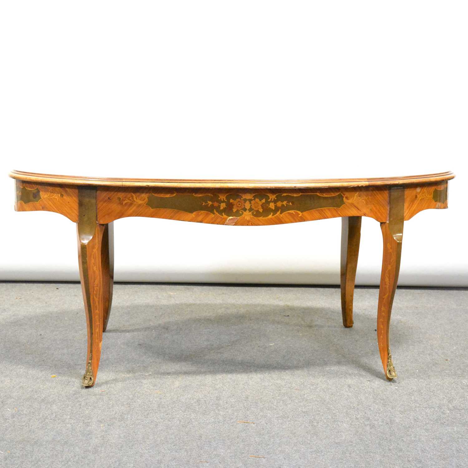 Lot 684 - Italian walnut and marquetry coffee table