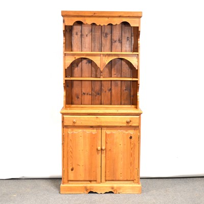 Lot 104 - Pine kitchen dresser, of narrow proportions