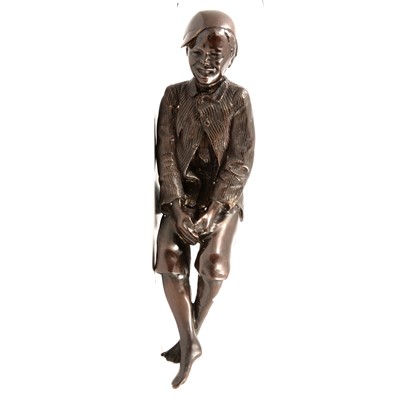 Lot 147 - Bronze model, seated boy