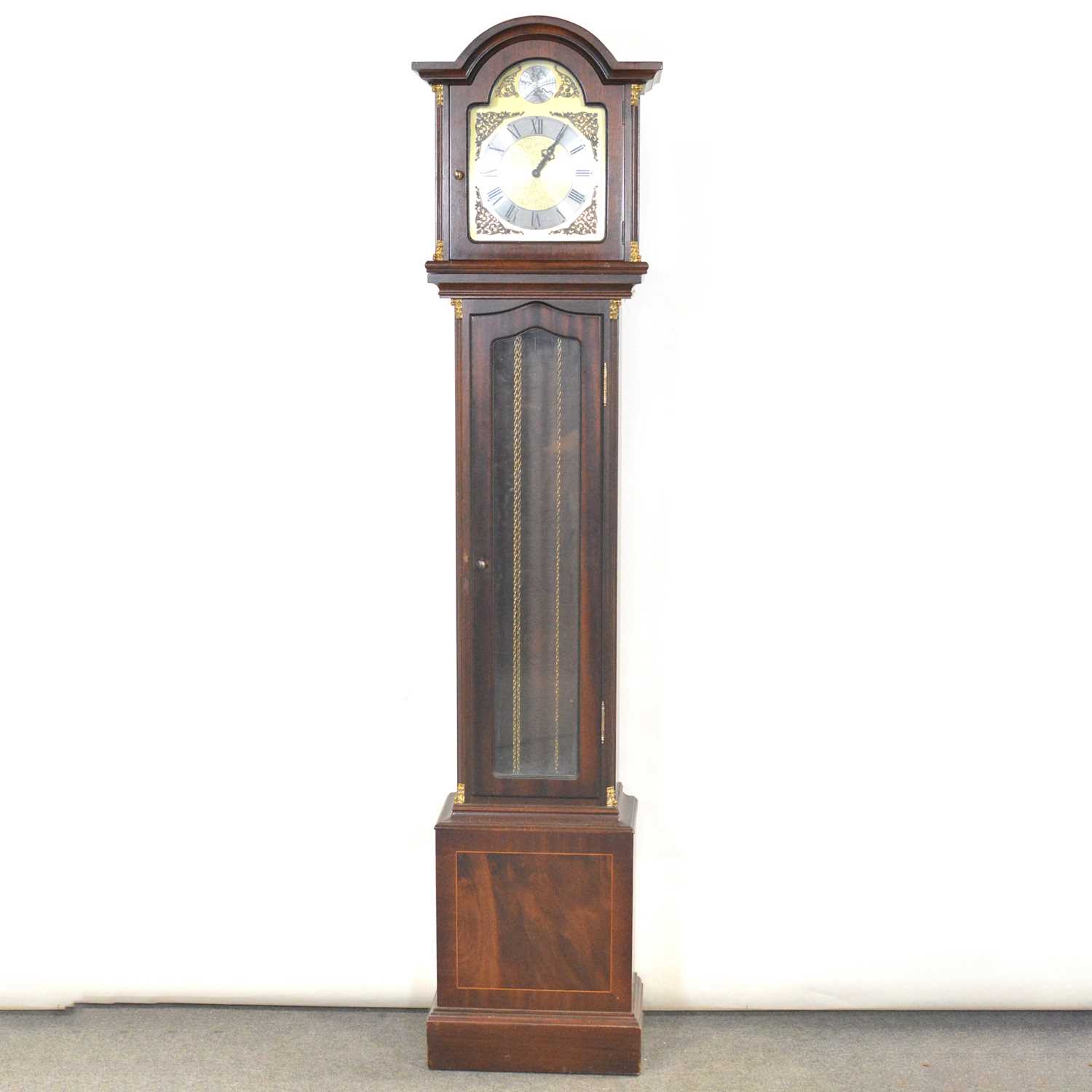 Lot 297 Reproduction German grandmother clock,