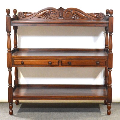 Lot 466 - Reproduction hardwood three-tier dumb waiter