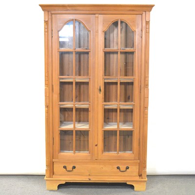 Lot 502 - Modern pine bookcase cabinet