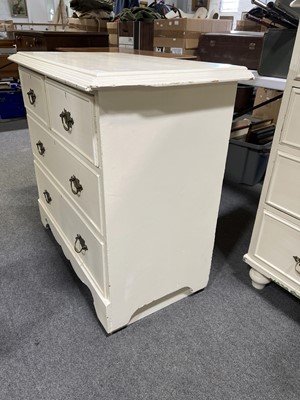 Lot 33 - Victorian painted pine chest of drawers
