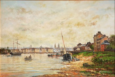 Lot 248 - Contemporary, European river scene