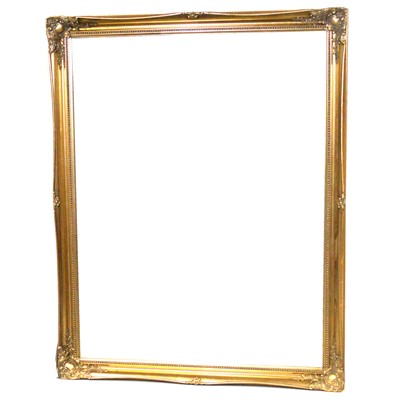 Lot 402 - Large gilt frame wall mirror, rectangular bevelled plate