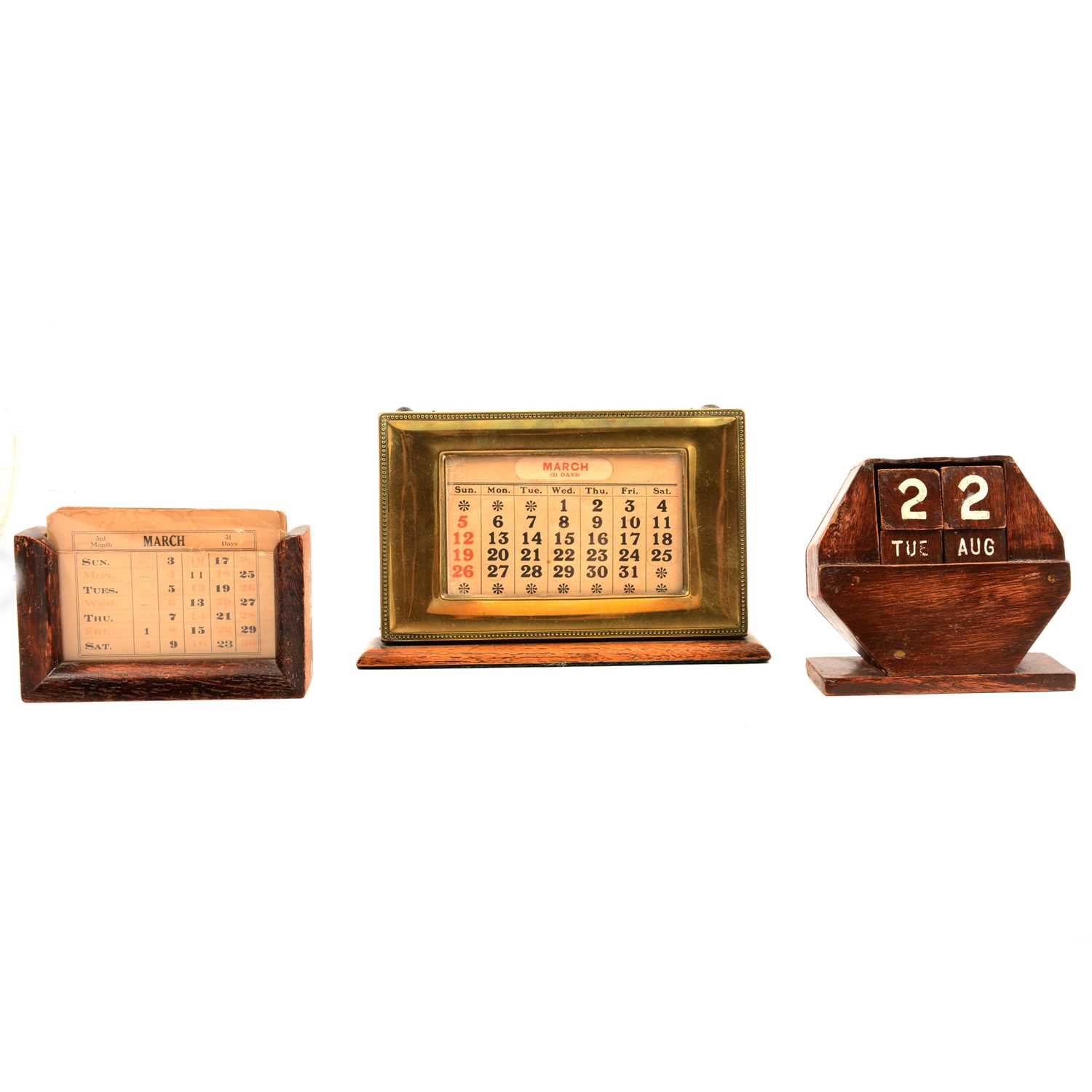 Lot 94 - Small collection of desk top perpetual calendars