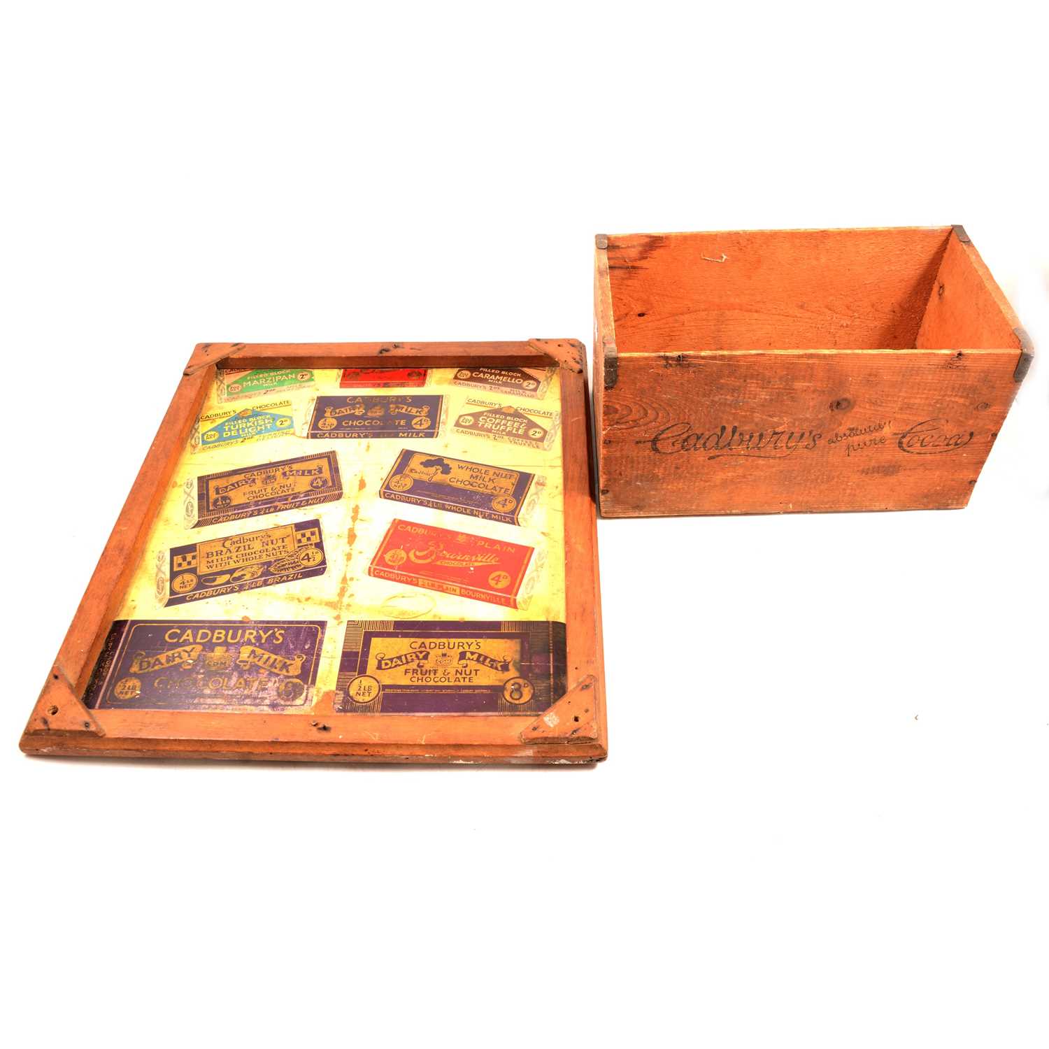 Lot 109 Cadbury's interest; wooden box etc.,