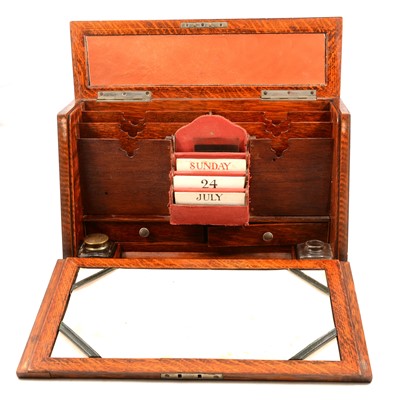 Lot 119 - Edwardian oak correspondence box