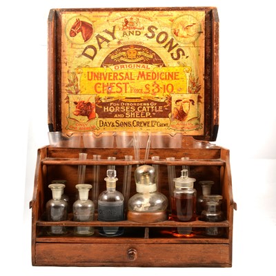 Lot 124 - Day & Son horse, cattle and sheep medicine chest