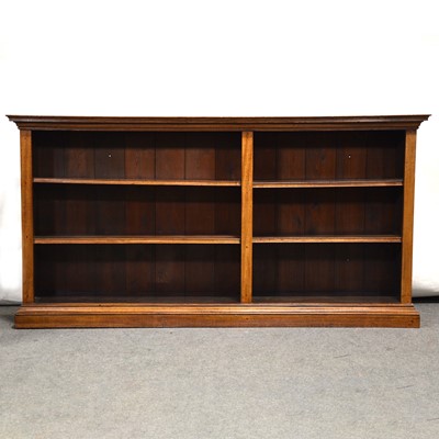 Lot 493 - Pair of walnut bookcases