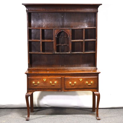 Lot 414 - George III oak small dresser