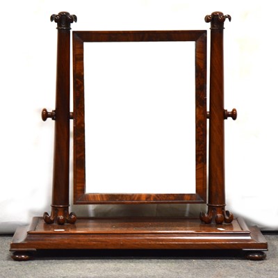 Lot 534 - William IV mahogany toilet mirror