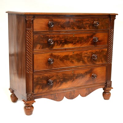 Lot 383 - Victorian mahogany Jersey chest of drawers